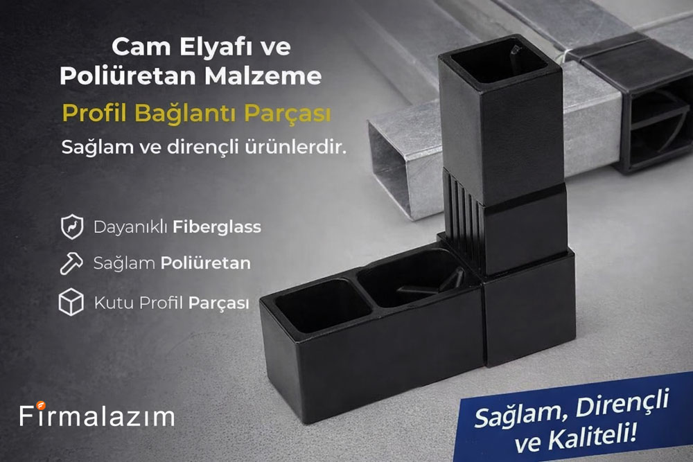 25 mm L kutu profil bağlantı parçası