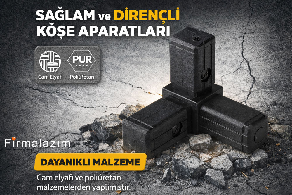 Demir profil içten çakmalı 3'lü köşe