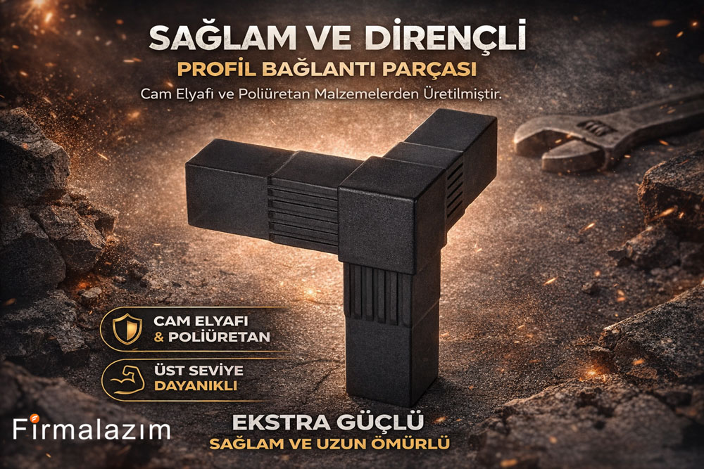 Üç yollu kare profil bağlantısı 25x25