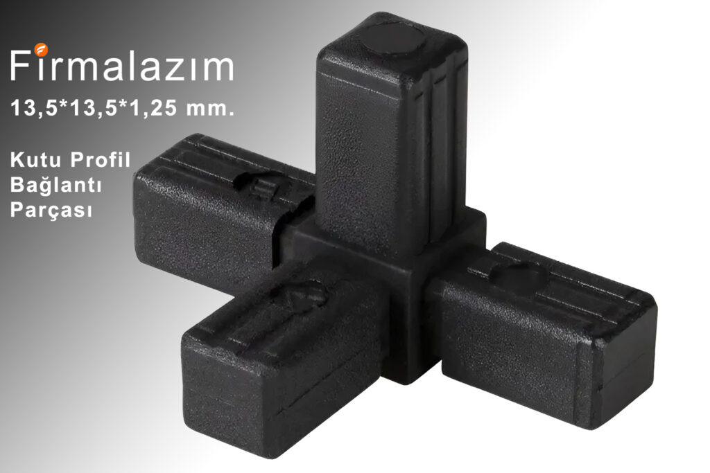 13,5 mm’lik 4’lü Kutu Profil Bağlantı Parçası